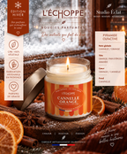 Cannelle Orange - Bougie parfumée 180g - Edition Hiver
